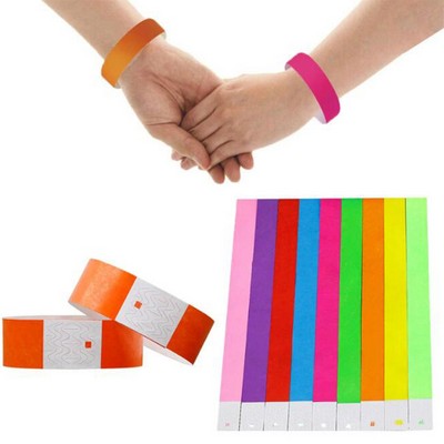 3/4" Disposable Waterproof Paper Wristbands