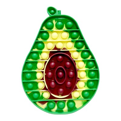 Avocado Shape Pure Color Push Pop Key Chain