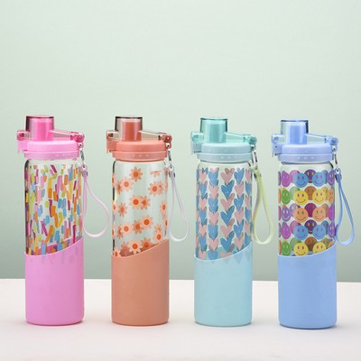 Glass Bottle with Flip Top Lid and Hanging