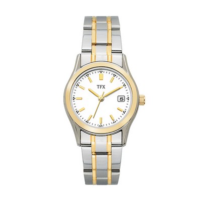Bulova 38M100 TFX Pair Collection Ladies Watch - Silver and Gold