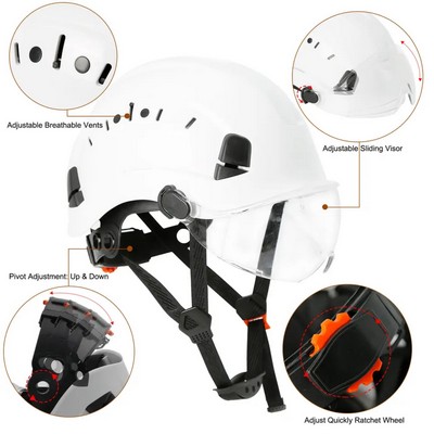 EN 12492 Rated Safety Helmet (Helmet and Chin Strap, No Visor Included)