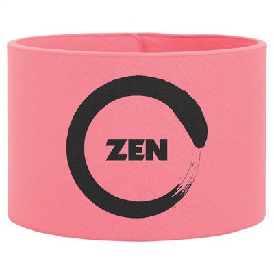 9 1/2" x 2" Pink Leatherette Cuff Bracelet