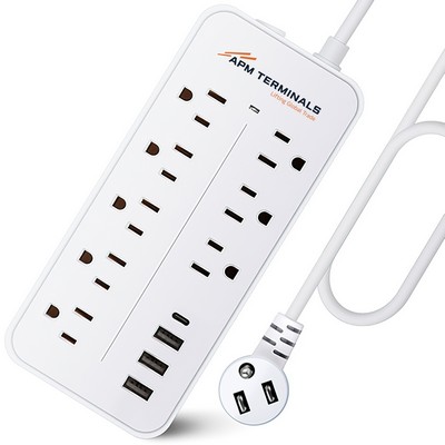 3.9' Surge Protector Power Strip Extension Cord with USB C, 8 Outlets and 3 USB & 1 USB-C Port