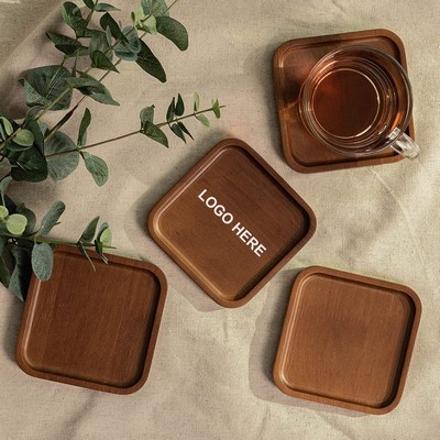 Wooden Square Shaped Coaster