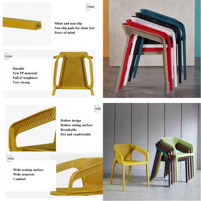 Stackable High-Backed Armrests Seat