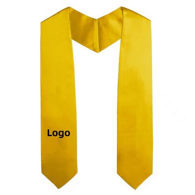 6" Unisex Adult Plain Graduation Stole Satin Sash Graduation Custom Sash Honor Stole