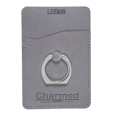 Tuscany Card Holder with Metal Ring Phone Stand