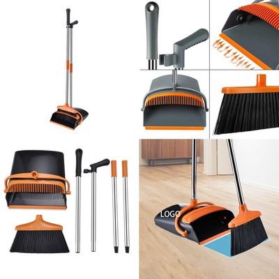 Upright Broom and Dustpan Set