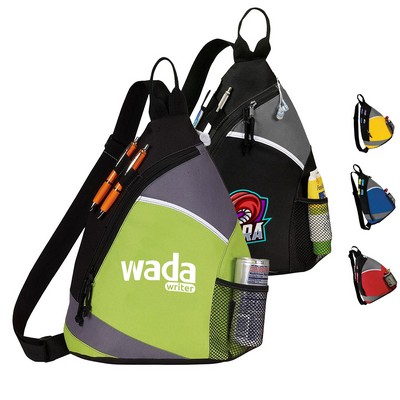 Premium Frosted Sling Crossbody Backpack (12" x 16" x 4")