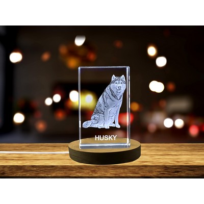 Husky Recognition Award - Exquisite Crystal Sculptures of Loyal Sled Dog