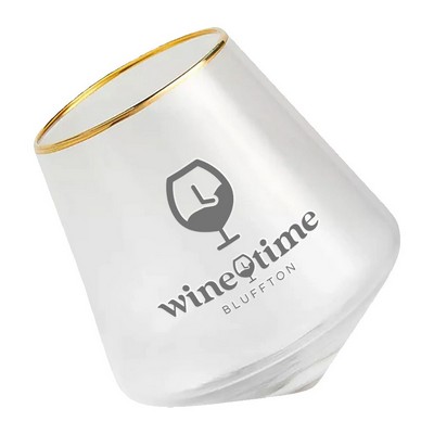 10oz. Gold Rimmed Tilted Bourbon