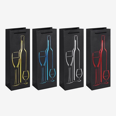 Printed Wine Gift Packing Paper Bags