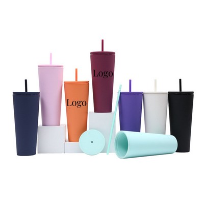 26 oz Large Capacity Double-Layer Straw Cup