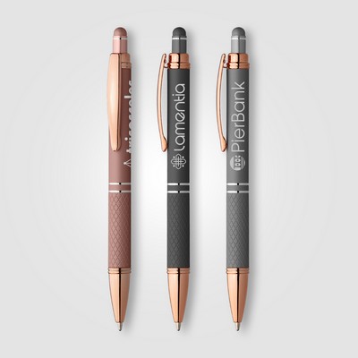Phoenix Softy Rose Gold Gel Pen w/Stylus - Laser