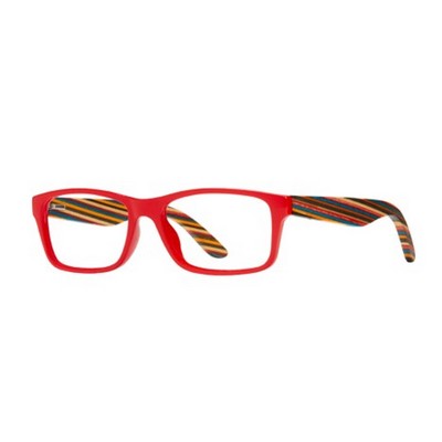Aloha Eco-Sustainable Red/Rainbow Reading Glasses