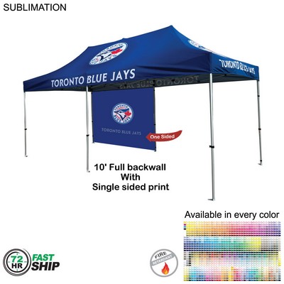 72 Hr Fast Ship - 10' Back Wall for 10x20 Tent Kit, Sublimated, Single Sided Print