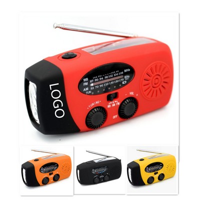 Solar Hand Crank Emergency Radio with Flashlight