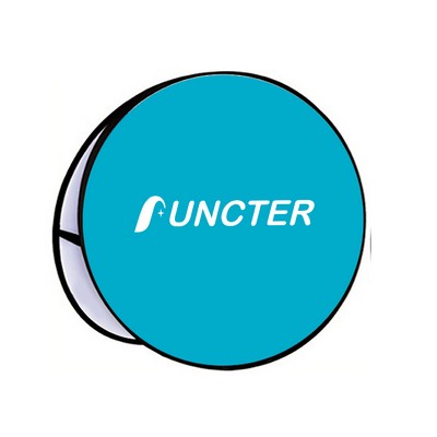 5' Pop Up Banner Display Stand Floor Sign Circle Display Round Banner