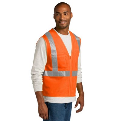 CornerStone ANSI 107 Class 2 Mesh Zippered Vest