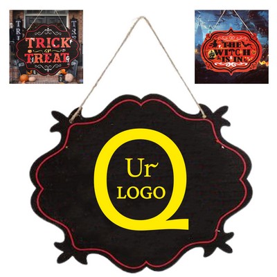 Wooden Halloween Hanging Sign