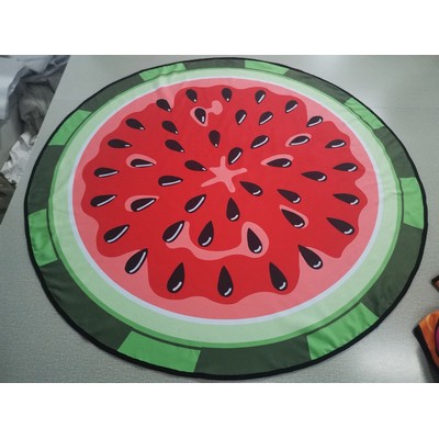 63 x 63" Watermelon Shape Custom Shape Towel Soft Microfiber Beach Towels - One Side Printing