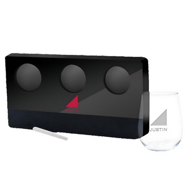 Acrylic Wine Tasting Flight Set with Chalkboard