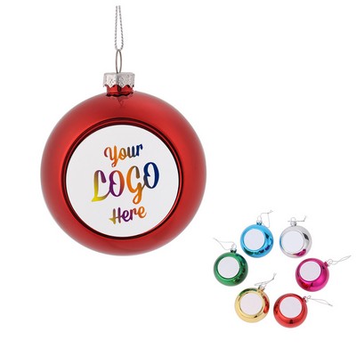 3-1/8" Plastic Christmas Ball Ornament