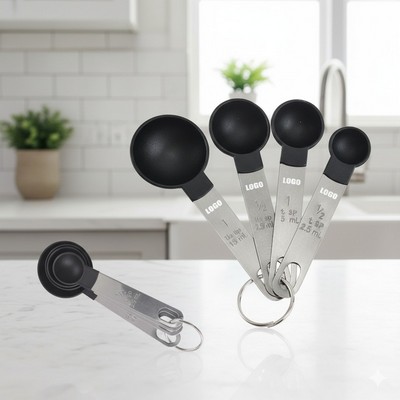 4-In-1 Steel Handle Measuring Spoon