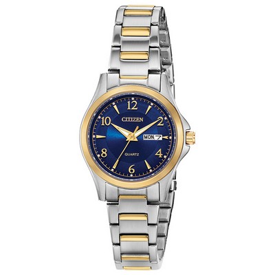 Citizen Watch Ladies' Quartz Watch, Two-Tone w/Blue Dial