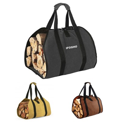 Firewood Carrier Water Resistant Log Tote with Handles for Camping Christmas