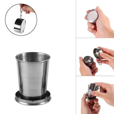140Ml Collapsible Stainless Steel Travel Cup