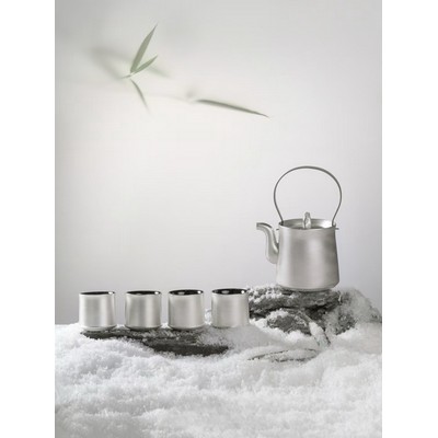 Brush silver tea set 5-piece set