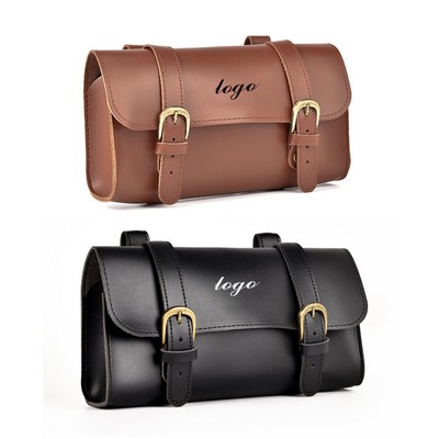 Bicycle Retro Front Storage Leather Travel Kit Bag