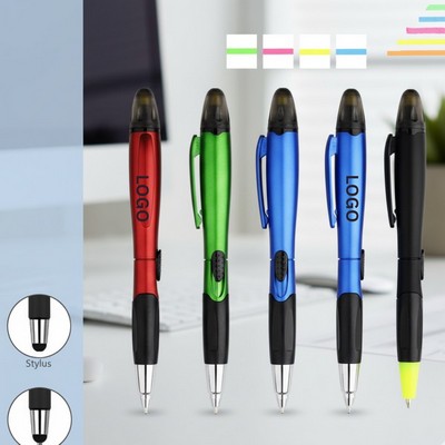 2 Sides Highlighter Click Action Pen