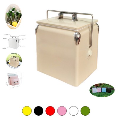 14-Qt Small Retro Vintage Cooler Ice Chest