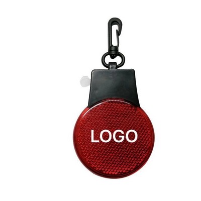 Round Warning Light Key Chain For Backpack