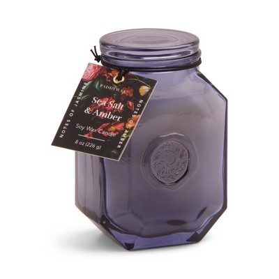 Botanica 8 Oz Blue Glass - Sea Salt & Amber