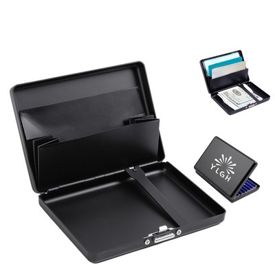 Flip Open Card Holder With Money Clip