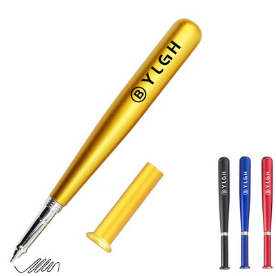 Plastic Baseball Bat Pen With Cap