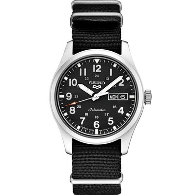 Seiko Watch Mens Rugged 5 Sports Ss Black Dial