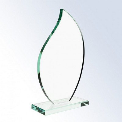 Medium Jade Glass Flare Award - Unattached
