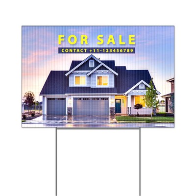 12" x 18" Corrugated Yard Sign - Full Color