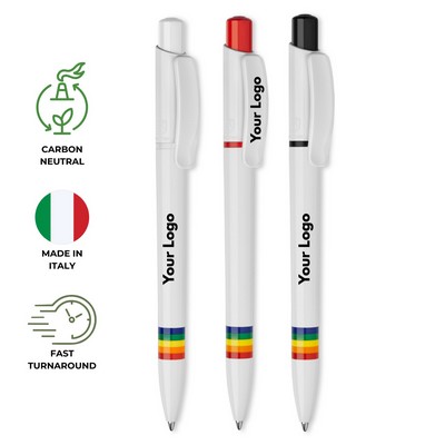 Parma Rainbow Pride Plastic Ballpoint Pen Made in Italy