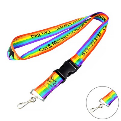 Sturdy Rainbow Lanyard