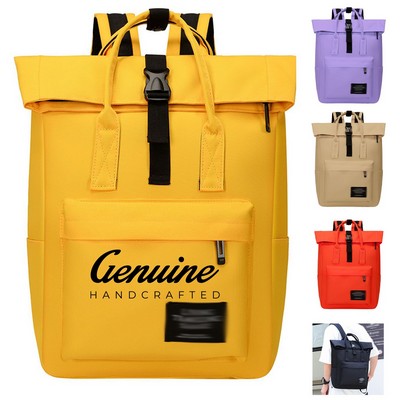 Polyester Roll Top Backpack