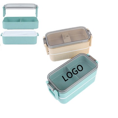 Wheat Straw Double-Layer Lunch Box
