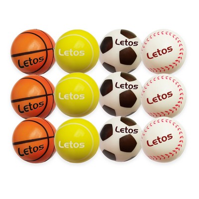 2 1/2' High Quality PU Material Stress Relief Breathable Flat Stress Balls-12" A Set