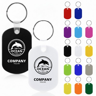 PVC Oval Vinyl Keychain