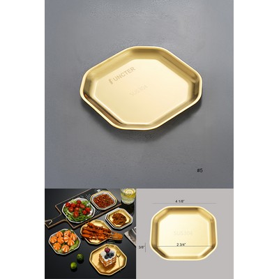 Stainless Steel Snack Seasoning Plate 4.1"