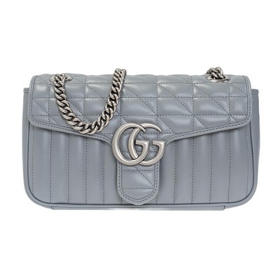 Gucci Gg Marmont Small Dark Gray Shoulder Bag